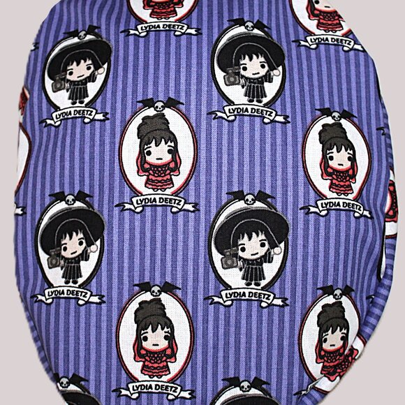 Womens Beetlejuice Movie Inspired Lydia Deetz Euro Scrub Cap, Handmade NWOT - Picture 3 of 8
